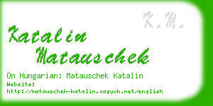 katalin matauschek business card